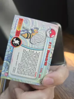 Pokemon Beedrill #15 Topps Chrome Trading Cards Vintage Blue Label Holo - Image 4