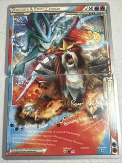 Pokemon Suicune & Entei Legend World Championship 2010 (94/95 - 95/95) Pair LP - Image 1