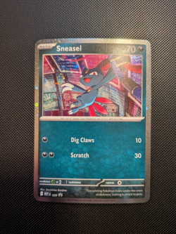 Pokemon TCG Sneasel Black Star Promo Cosmos Holo 020 ME02: Phantasmal Flames NM - Image 1