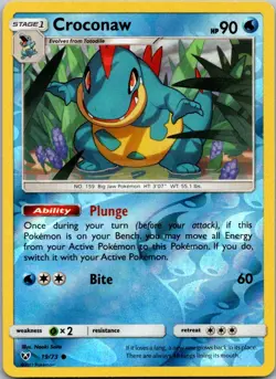 CROCONAW - 19/73 Shining Legends - POKEMON Reverse Holo NM/M - Image 1