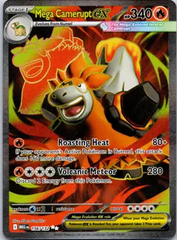 MEGA CAMERUPT EX - 156/132 Mega Evolution - POKEMON Holo NM/M - Image 1