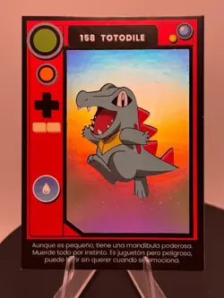 2025 POKEMON POKEDEX FH 3 Johto Card #158 TOTODILE Set of 2 - Peru / Non-TCG - Image 4