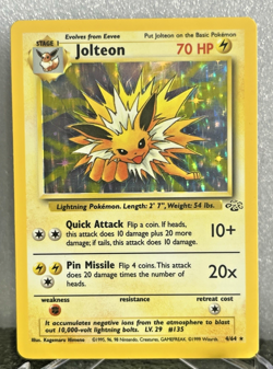 Jolteon Holo 4/64 Jungle Set Pokemon Card LP+ WOTC Vintage - Image 1