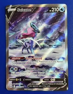 Suicune V Pokemon TCG Crown Zenith: Galarian Gallery GG38/GG70 Ultra Rare - Image 1