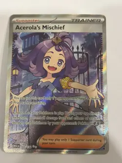 Acerola's Mischief 165/132 Ultra Rare Mega Evolution Pokemon Near Mint - Image 1