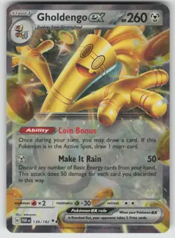 Gholdengo ex - Double Rare SV04: Paradox Rift 139/182 Pokemon - Image 1