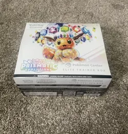 ⭐Pokemon Prismatic Evolutions Pokemon Center Sealed ETB Elite Trainer Box⭐ - Image 1
