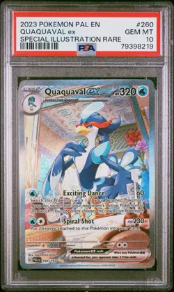 2023 POKEMON PAL EN-PALDEA EVOLVED SPECIAL ILLUSTRATION RARE QUAQUAVAL EX PSA 10 - Image 1