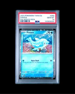 🌀 Pokemon TWM 059/167 - Palafin ex Box Finizen Cosmos - PSA 10 Swirl Low Pop 🌀 - Image 1