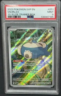 2023 Pokemon Scarlet & Violet Promo #051 Snorlax PSA 9 Mint - Image 1