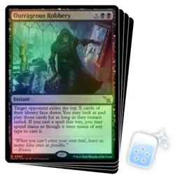 FOIL OUTRAGEOUS ROBBERY X4 Murders At Karlov Manor MKM Magic MTG MINT CARD - Image 1