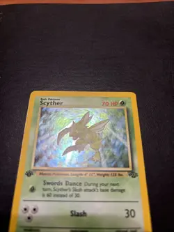 Pokemon Scyther 10/64 Jungle 1st Edition Holo Rare 1999 - Image 2