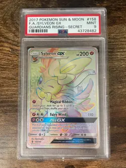 Pokemon Sylveon GX (Secret) 158/145 Sm-Guardians Rising Holo PSA 9 - Image 1