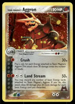 *FRI NIGHT* Team Magma's Aggron 7/95 Team Magma vs Team Aqua Holo Rare - Image 1