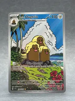 Pokemon - 208/191 Alolan Dugtrio SV08 Surging Sparks Illustration Rare Holo NM - Image 1