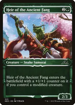 MTG Magic NEO Kamigawa Neon Dynasty - 1x EN NM 325 C Heir of the Ancient Fang - Image 1