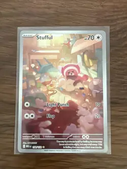 Pokemon TCG Stufful 154/132 Illustration Rare Mega Evolution Card - Image 1