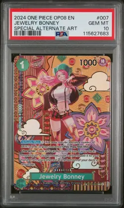 One Piece Card English - Jewelry Bonney #ST02-007 - OP08 Two Legends - PSA 10 - Image 2