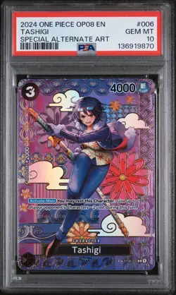 One Piece Card English - Tashigi SP #ST06-006 - OP08 Two Legends - PSA 10 - Image 2