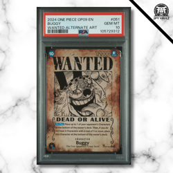 One Piece Card English - Buggy Wanted SP #OP09-051 - OP09 Four Emperors - PSA 10 - Image 1