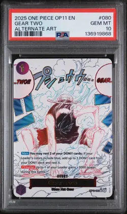 One Piece Card English - Gear Two #OP11-080 - EB02 Anime 25th - PSA 10 - Image 2