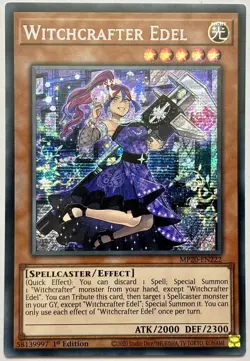 MP20-EN222 Witchcrafter Edel - Secret Rare 1st Edition Near Mint YuGiOh Card - Image 1