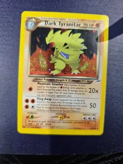 Dark Tyranitar Holo Rare Card 11/105 Neo Destiny 2000 Beautiful Card! With SWIRL - Image 2