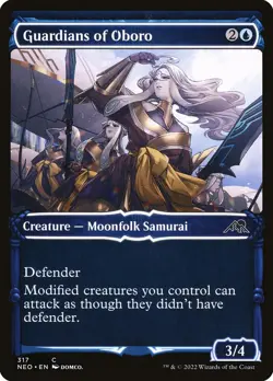 MTG Magic NEO Kamigawa Neon Dynasty - 1x EN NM 317 C Guardians of Oboro - Image 1