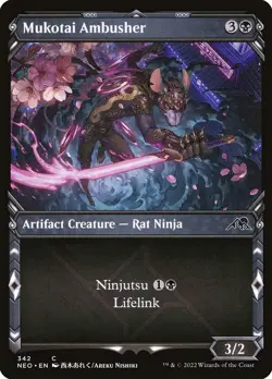 MTG Magic NEO Kamigawa Neon Dynasty - 1x EN NM 342 C Mukotai Ambusher - Image 1