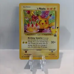 Birthday Pikachu 24 Black Star Promo Card Celebrations 25th Anniversary Pokemon - Image 1