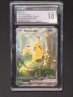 Pokemon Pikachu ex 276/217 Ascended Heroes CGC 10 Gem Mint!! - Image 1