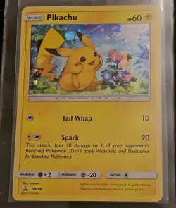 Pikachu HD Galaxy Swirl SM86 Black Star Promo Cosmos Holo Mouth Swirl Pokemon LP - Image 2