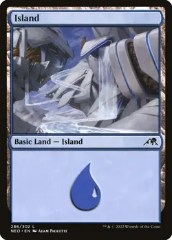 MTG Magic NEO Kamigawa Neon Dynasty - 1x EN NM 286 C Island - Image 1