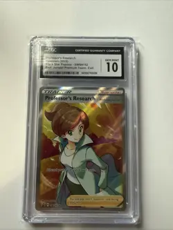 Professors Research Pokemon 2022 Black Star Promos SWSH152 Prof. Juniper CGC 10! - Image 1