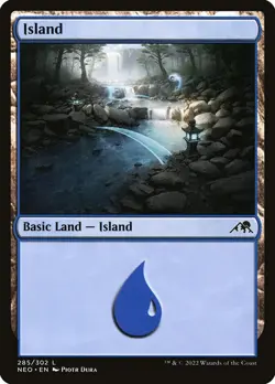 MTG Magic NEO Kamigawa Neon Dynasty - 1x EN NM 285 C Island - Image 1