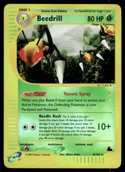 *FRI NIGHT* Beedrill 5/144 Reverse Holo Skyridge Rare - Image 1