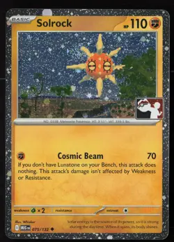 Pokemon Solrock - 075/132 Prize Pack Series 8 Cosmo Holo Pack Fresh - NM - Image 1