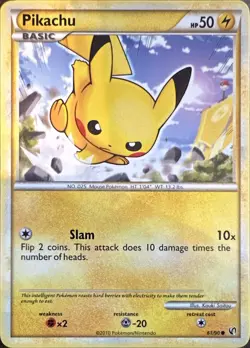 Pikachu 61/90 Common HGSS Undaunted Pokemon Lightly Played - Image 1