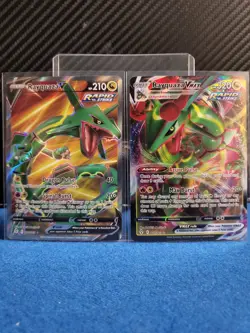 Pokemon Rayquaza V & Rayquaza VMAX Rapid Strike Foil Evolving Skies Basic VMAX - Image 1