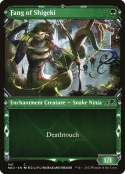 MTG Magic NEO Kamigawa Neon Dynasty - 1x EN NM 347 C Fang of Shigeki - Image 1