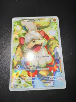 Pokemon Hisuian Growlithe 181/167 Sv06 Illustration Rare Holo English - Image 1