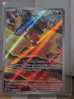 Pokemon Magby 186/182 Illustration Rare Paradox Rift NM/M - Image 1