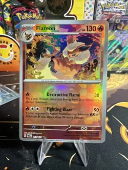 Pokemon Flareon Master Ball Reverse Holo Card 013/131 Prismatic Evolutions NM - Image 1