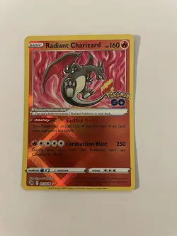 Pokemon Radiant Charizard Radiant Rare Holo 011/078 Pokemon GO TCG Card P3 - Image 1