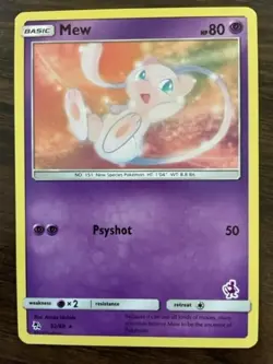 Mew 32/68 Non Holo Rare SM Hidden Fates Pokemon TCG Card NM - Image 1