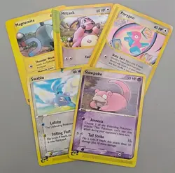 Pokemon Vintage e-Reader Lot (5 Cards) – Aquapolis, Skyridge, EX Era – DMG/HP - Image 1