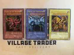 Egyptian God Cards GBI-001 002 003 Set Ultra Rare Yu-Gi-Oh! LP - Image 1