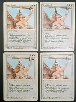 MTG | 4 x Serra Angel | Revised Edition | Magic The Gathering | Playset | - Image 1