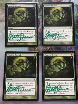 MTG Noxious Revival x4 Artist Signed Matt Stewart New Phyrexia NPH - Image 1