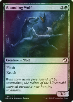 MTG Bounding Wolf Foil ** Innistrad: Midnight Hunt ** English (NM) - Image 1